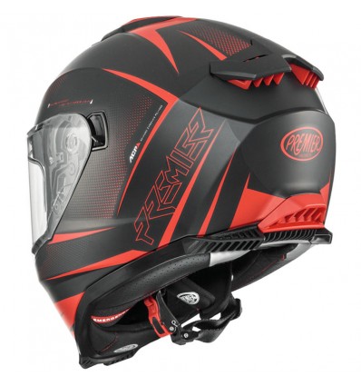 Casco integrale Premier Typhoon FR 92BM nero e rosso opaco Casco integrale Premier Typhoon FR 92BM nero e rosso opaco