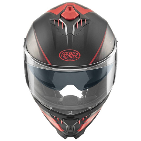 Casco integrale Premier Typhoon FR 92BM nero e rosso opaco Casco integrale Premier Typhoon FR 92BM nero e rosso opaco
