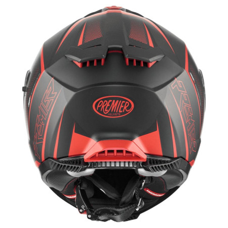 Casco integrale Premier Typhoon FR 92BM nero e rosso opaco Casco integrale Premier Typhoon FR 92BM nero e rosso opaco