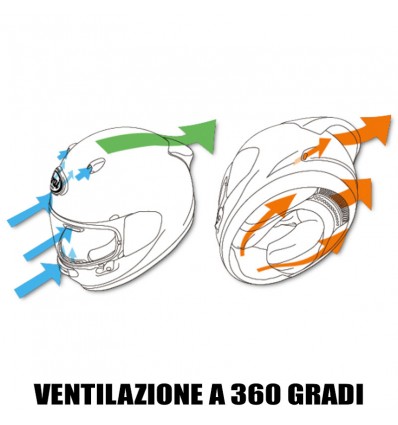Casco Arai Quantic Ray nero, rosso e bianco Casco Arai Quantic Ray nero, rosso e bianco