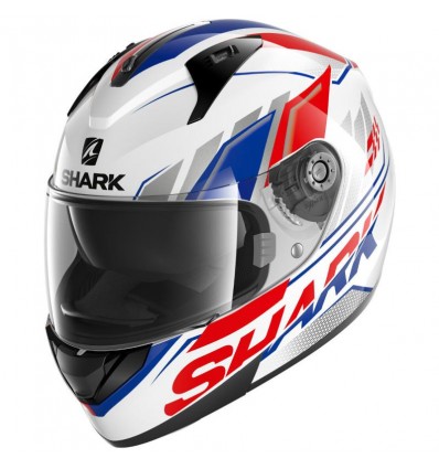 Casco Shark Helmets Ridill grafica Phaz bianco, blu e rosso