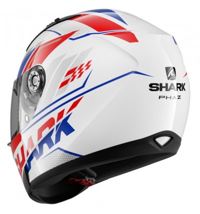 Casco Shark Helmets Ridill grafica Phaz bianco, blu e rosso Casco Shark Helmets Ridill grafica Phaz bianco, blu e rosso