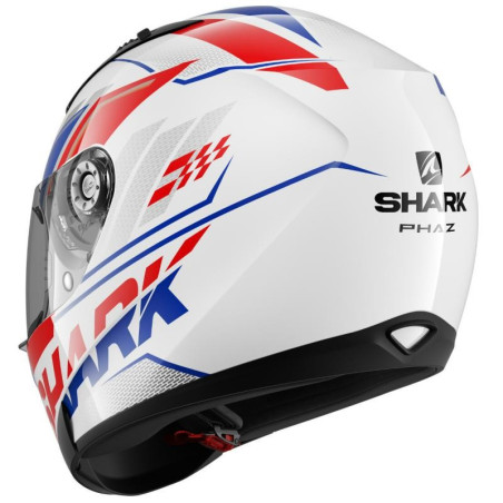 Casco Shark Helmets Ridill grafica Phaz bianco, blu e rosso Casco Shark Helmets Ridill grafica Phaz bianco, blu e rosso