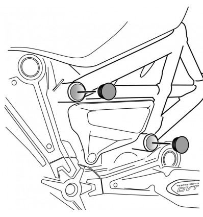 Tappi telaio Puig per Ducati Diavel e XDiavel Tappi telaio Puig per Ducati Diavel e XDiavel