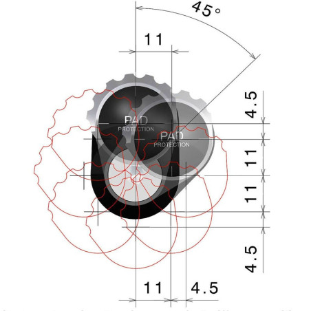 Adattatori Rizoma PE721B regolabili per pedivelle pilota su Ducati Diavel 1260 Adattatori Rizoma PE721B regolabili per pedivelle pilota su Ducati Diavel 1260