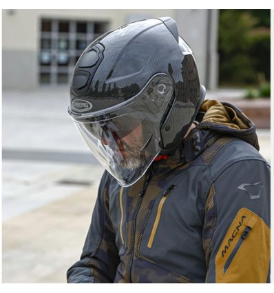 Casco Jet Caberg Flyon II Carbon lucido Casco Jet Caberg Flyon II Carbon lucido