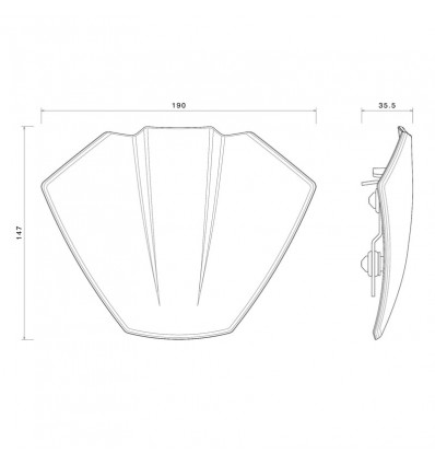 Cupolino in alluminio Rizoma per Ducati Diavel V4 Cupolino in alluminio Rizoma per Ducati Diavel V4