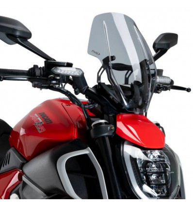 Cupolino Puig Naked per Ducati Diavel V4 fume chiaro Cupolino Puig Naked per Ducati Diavel V4 fume chiaro