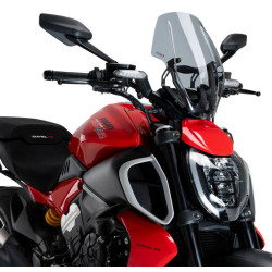Cupolino Puig Naked per Ducati Diavel V4 fume chiaro Cupolino Puig Naked per Ducati Diavel V4 fume chiaro