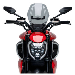 Cupolino Puig Naked per Ducati Diavel V4 fume chiaro Cupolino Puig Naked per Ducati Diavel V4 fume chiaro