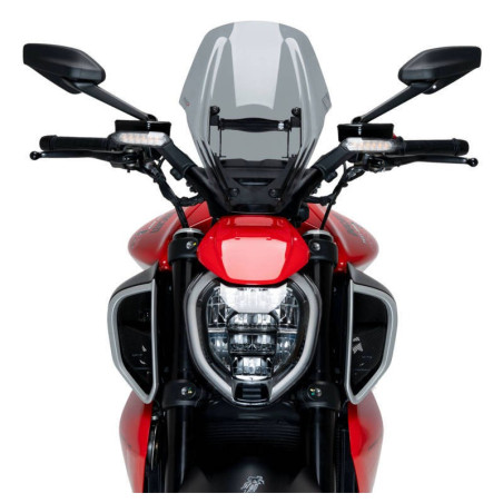 Cupolino Puig Naked per Ducati Diavel V4 fume chiaro Cupolino Puig Naked per Ducati Diavel V4 fume chiaro