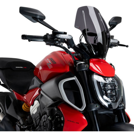 Cupolino Puig Naked per Ducati Diavel V4 fume scuro Cupolino Puig Naked per Ducati Diavel V4 fume scuro