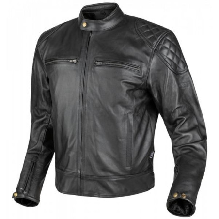 Giacca da moto in pelle Moore Race 2 nera