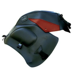 Copriserbatoio Bagster per Honda XL 1000 V Varadero 99-11 in similpelle nero e bordeaux chiaro