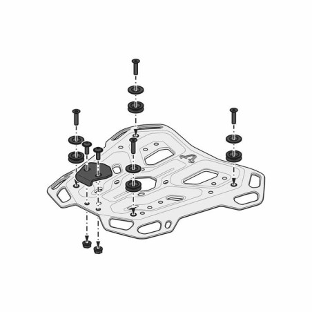 Piastra SW-Motech Adventure Rack su BMW R1300 GS per borse o bauli di varie marche Piastra SW-Motech Adventure Rack su BMW R1300 GS per borse o bauli di varie marche