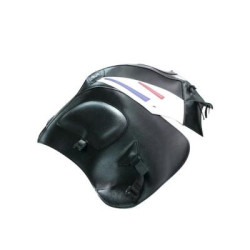Copriserbatoio Bagster per Honda XL 1000 V Varadero 99-11 in similpelle nero, triangolo bianco, rosso e blu cina