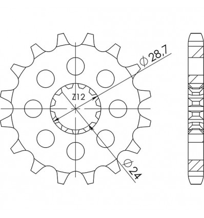 Kit catena corona e pignone DID per Kawasaki ZZR 1100 96-99 Kit catena corona e pignone DID per Kawasaki ZZR 1100 96-99