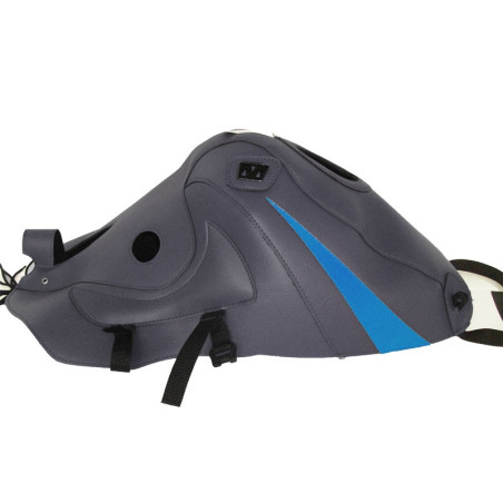 Copriserbatoio Bagster per Kawasaki ZZR 1100 93-01 in similpelle nero e azzurro Copriserbatoio Bagster per Kawasaki ZZR 1100 93-01 in similpelle nero e azzurro