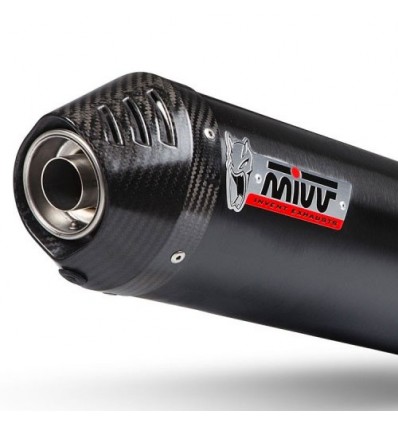 Terminale Mivv Oval Inox Black per Benelli TRK 702 e 702X