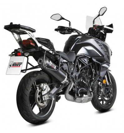 Terminale Mivv Oval Inox Black per Benelli TRK 702 e 702X