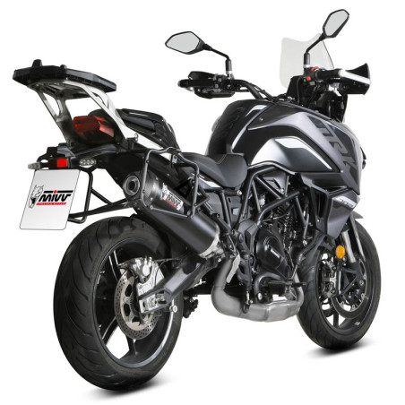 Terminale Mivv Oval Inox Black per Benelli TRK 702 e 702X