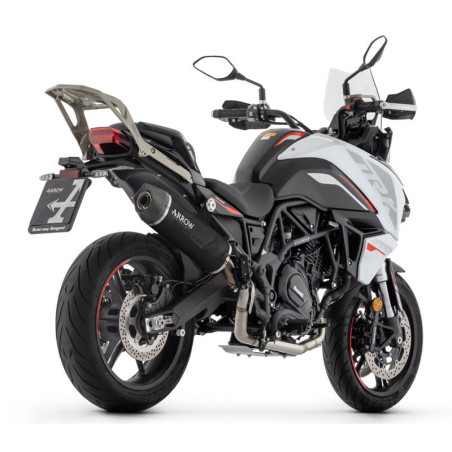 Terminale Arrow Indy Race Titanium Carbon End per Benelli TRK 702 e TRK 702X Terminale Arrow Indy Race Titanium Carbon End per Benelli TRK 702 e TRK 702X