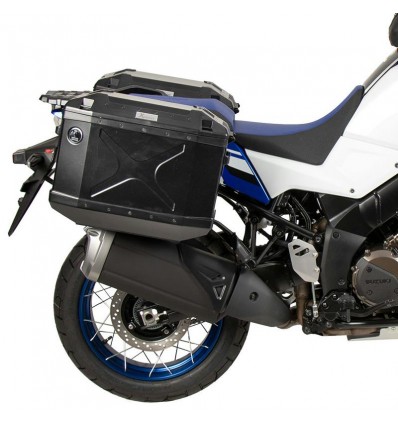 Telai laterali neri Hepco & Becker per Suzuki V-Strom 1050 DE Telai laterali neri Hepco & Becker per Suzuki V-Strom 1050 DE