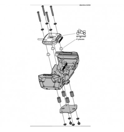 Supporto da manubrio antifurto Touratech per Garmin Zumo XT2 Supporto da manubrio antifurto Touratech per Garmin Zumo XT2