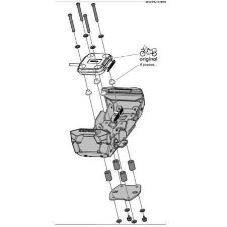 Supporto da manubrio antifurto Touratech per Garmin Zumo XT2 Supporto da manubrio antifurto Touratech per Garmin Zumo XT2