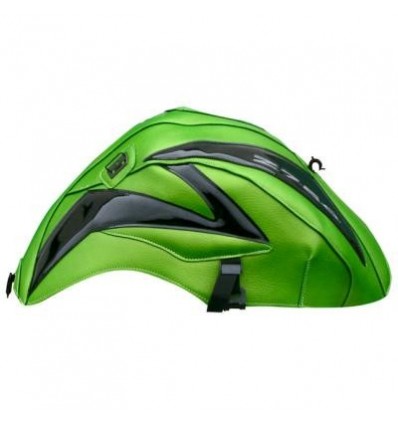 Copriserbatoio Bagster per Kawasaki Z750 07-12 in similpelle verde madreperla e deco nero brillante