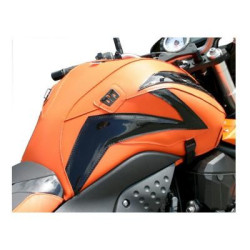 Copriserbatoio Bagster per Kawasaki Z750 07-12 in similpelle arancione e deco nero brillante