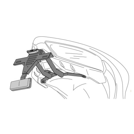 Portatarga Puig per Suzuki GSX 1300R Hayabusa dal 2021 Portatarga Puig per Suzuki GSX 1300R Hayabusa dal 2021