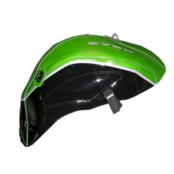 Copriserbatoio Bagster per Kawasaki Z750 07-12 in similpelle verde madreperla e nero brillante