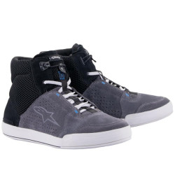 Scarpe da moto Alpinestars Chrome Air grigie e blu Scarpe da moto Alpinestars Chrome Air grigie e blu