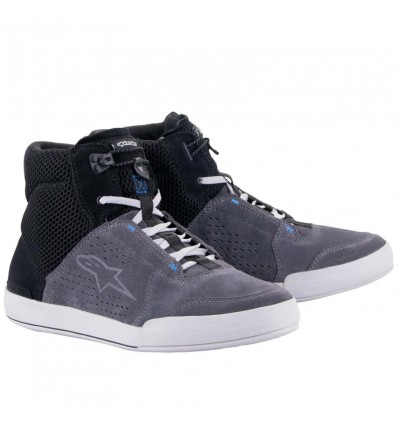 Scarpe da moto Alpinestars Chrome Air grigie e blu Scarpe da moto Alpinestars Chrome Air grigie e blu