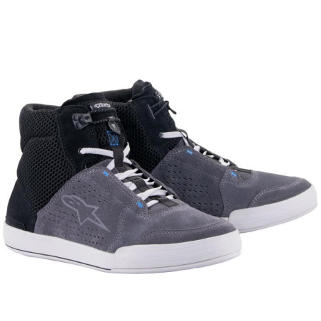 Scarpe da moto Alpinestars Chrome Air grigie e blu Scarpe da moto Alpinestars Chrome Air grigie e blu