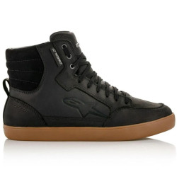 Scarpe da moto Alpinestars J-6 Waterproof in pelle nera gum Scarpe da moto Alpinestars J-6 Waterproof in pelle nera gum