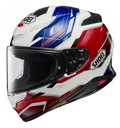 Casco Shoei NXR 2 Capriccio TC-10 bianco, rosso e blu Casco Shoei NXR 2 Capriccio TC-10 bianco, rosso e blu