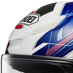 Casco Shoei NXR 2 Capriccio TC-10 bianco, rosso e blu Casco Shoei NXR 2 Capriccio TC-10 bianco, rosso e blu
