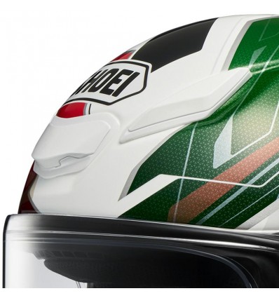 Casco Shoei NXR 2 Capriccio TC-10 bianco, rosso e verde Casco Shoei NXR 2 Capriccio TC-10 bianco, rosso e verde