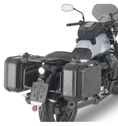 Portavaligie laterale Givi PL ONE-FIT Monokey su Moto Guzzi V7 850 Portavaligie laterale Givi PL ONE-FIT Monokey su Moto Guzzi V7 850