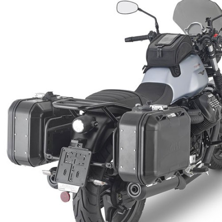 Portavaligie laterale Givi PL ONE-FIT Monokey su Moto Guzzi V7 850 Portavaligie laterale Givi PL ONE-FIT Monokey su Moto Guzzi V7 850