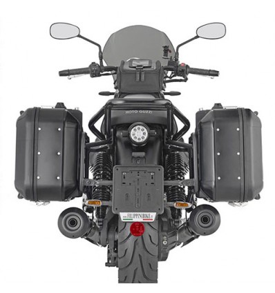 Portavaligie laterale Givi PL ONE-FIT Monokey su Moto Guzzi V7 850 Portavaligie laterale Givi PL ONE-FIT Monokey su Moto Guzzi V7 850