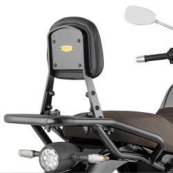 Schienalino con portapacchi Givi specifico per Moto Guzzi V7 850 Schienalino con portapacchi Givi specifico per Moto Guzzi V7 850