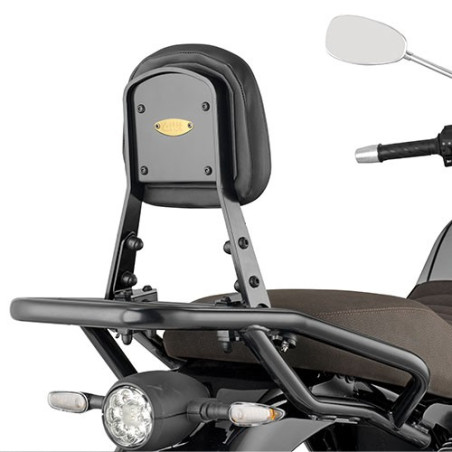 Schienalino con portapacchi Givi specifico per Moto Guzzi V7 850 Schienalino con portapacchi Givi specifico per Moto Guzzi V7 850