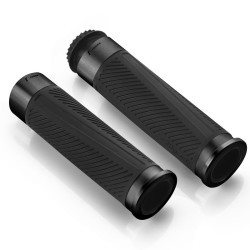 Manopole Rizoma 30Gradi in ergal e gomma neri