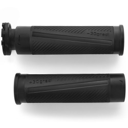 Manopole Rizoma 30Gradi in ergal e gomma neri Manopole Rizoma 30Gradi in ergal e gomma neri