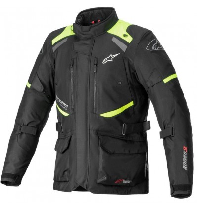Giacca da moto Alpinestars Andes V3 Drystar nera e gialla