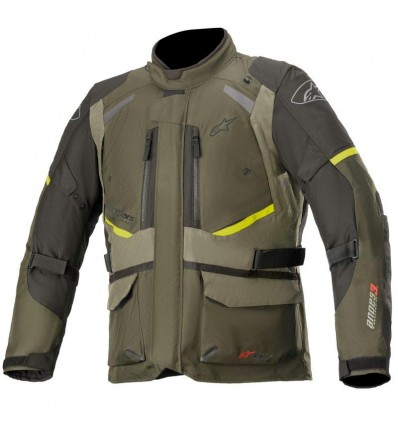 Giacca da moto Alpinestars Andes V3 Drystar verde e nera