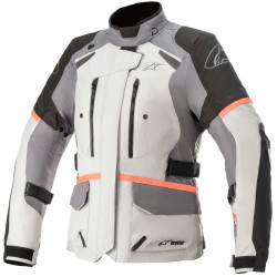 Giacca moto da donna Alpinestars Stella Andes V3 Drystar grigia e nera
